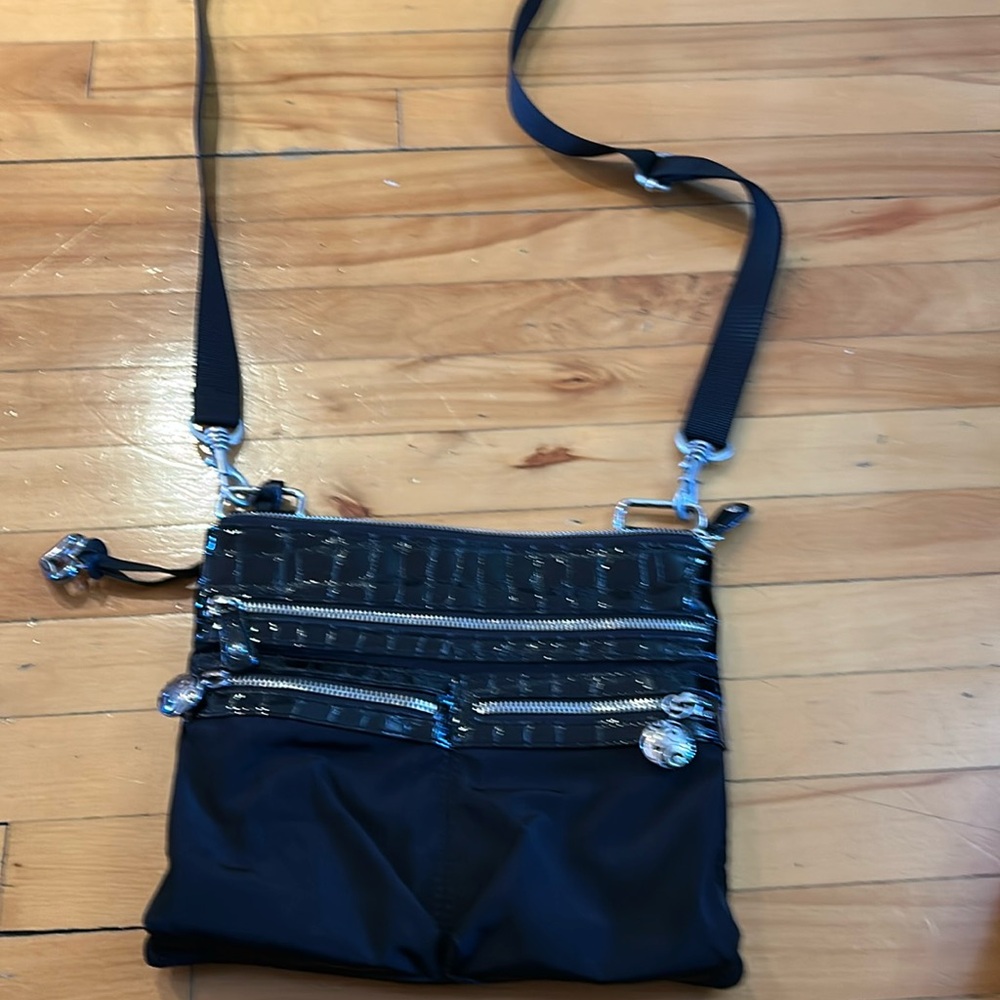 Brighton space black bag with polkadot lining